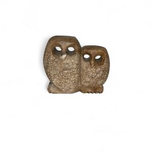 Stone Carved Owls Figurine